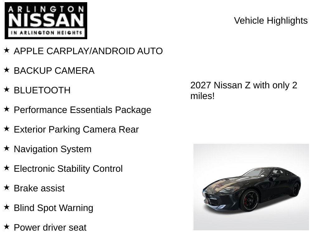 2027 Nissan Z Performance