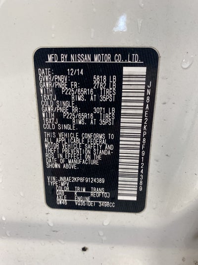 2015 Nissan Quest 3.5 SV