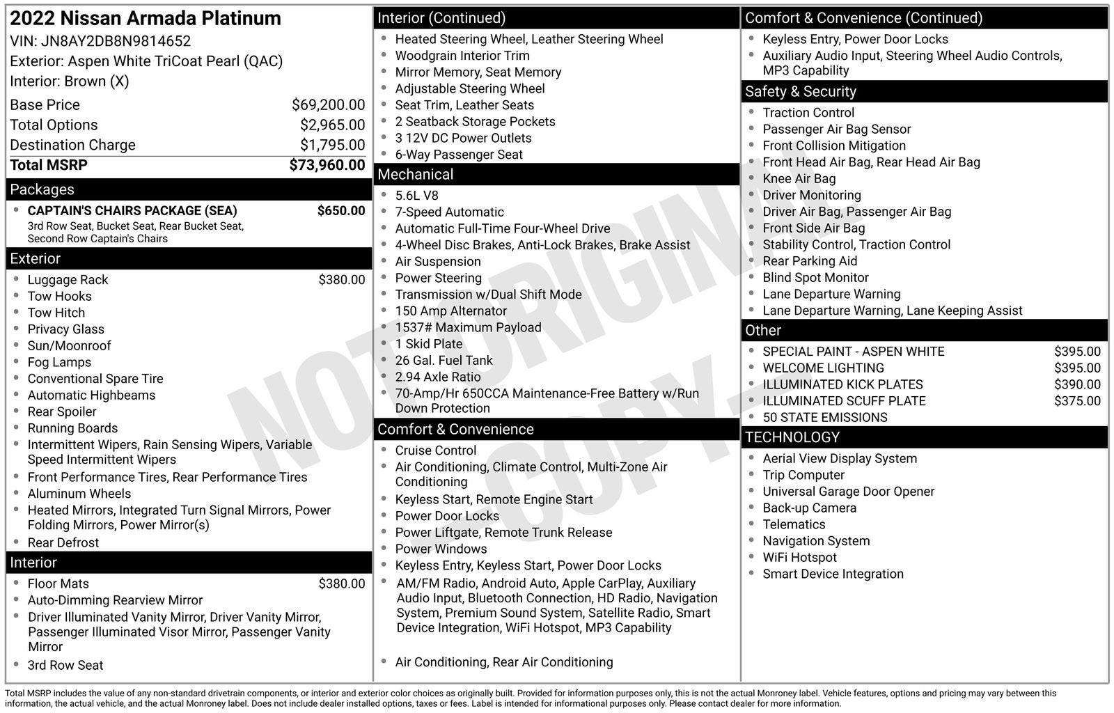 2022 Nissan Armada Platinum