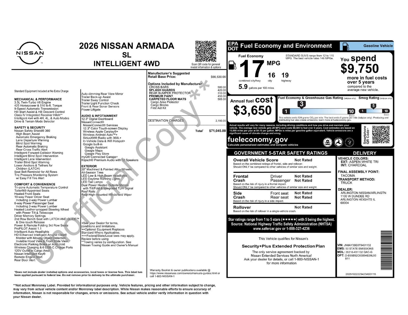 2026 Nissan Armada SL