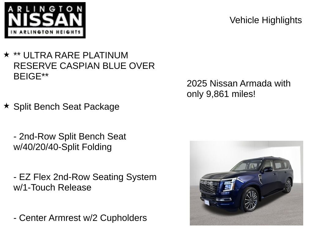 2025 Nissan Armada Platinum Reserve