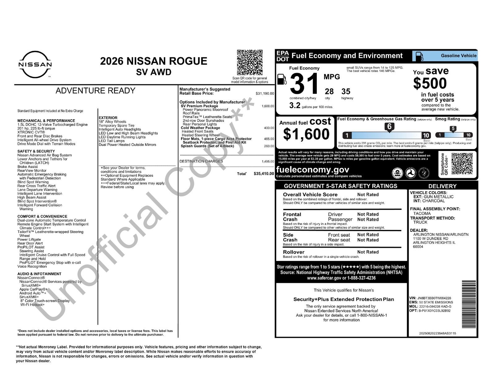 2026 Nissan Rogue SV