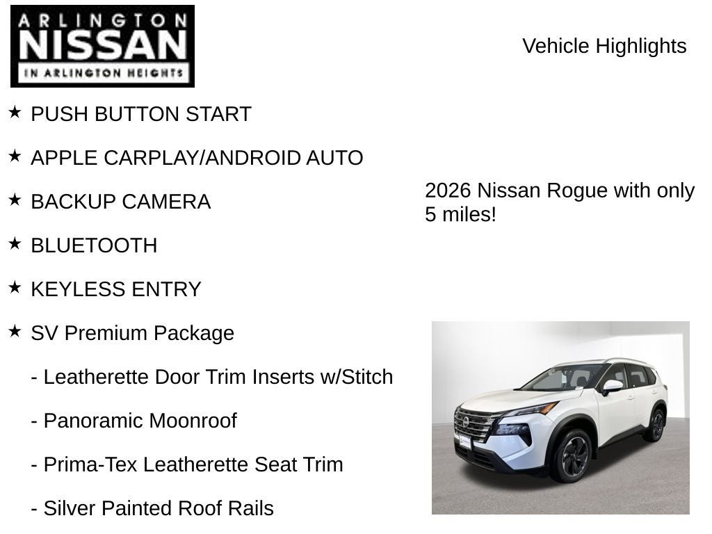 2026 Nissan Rogue SV