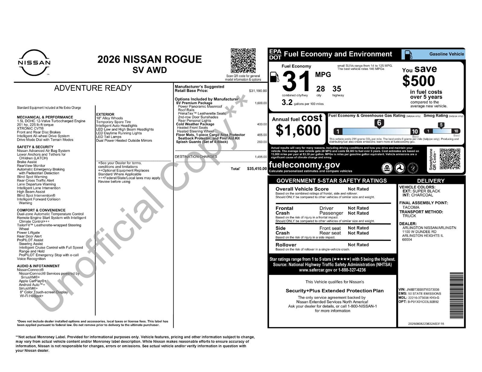 2026 Nissan Rogue SV