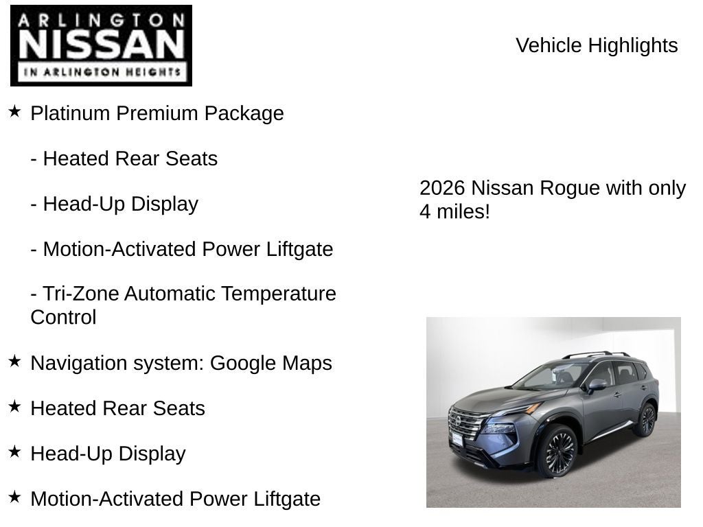 2026 Nissan Rogue Platinum