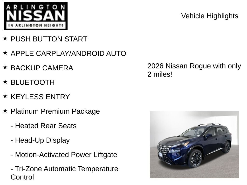 2026 Nissan Rogue Platinum
