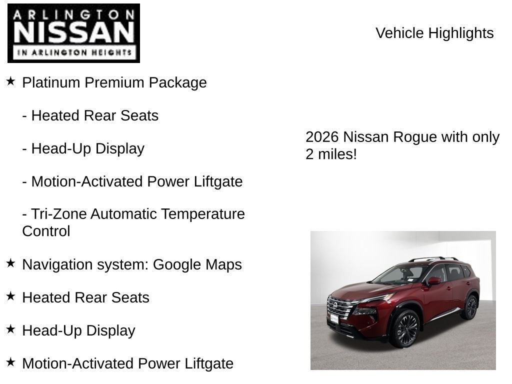 2026 Nissan Rogue Platinum