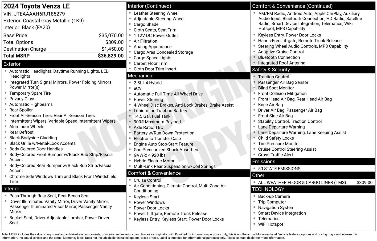 2024 Toyota Venza LE