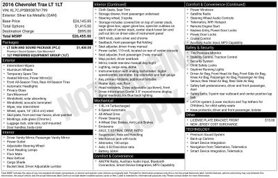 2016 Chevrolet Trax LT