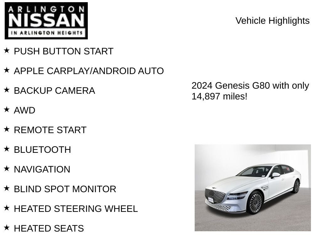 2024 Genesis Electrified G80 Advanced