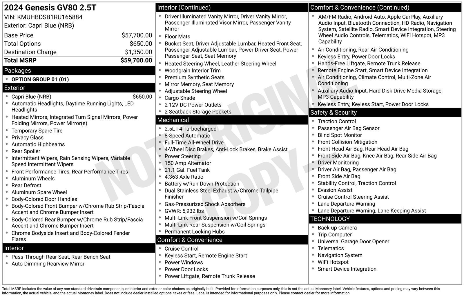 2024 Genesis GV80 2.5T