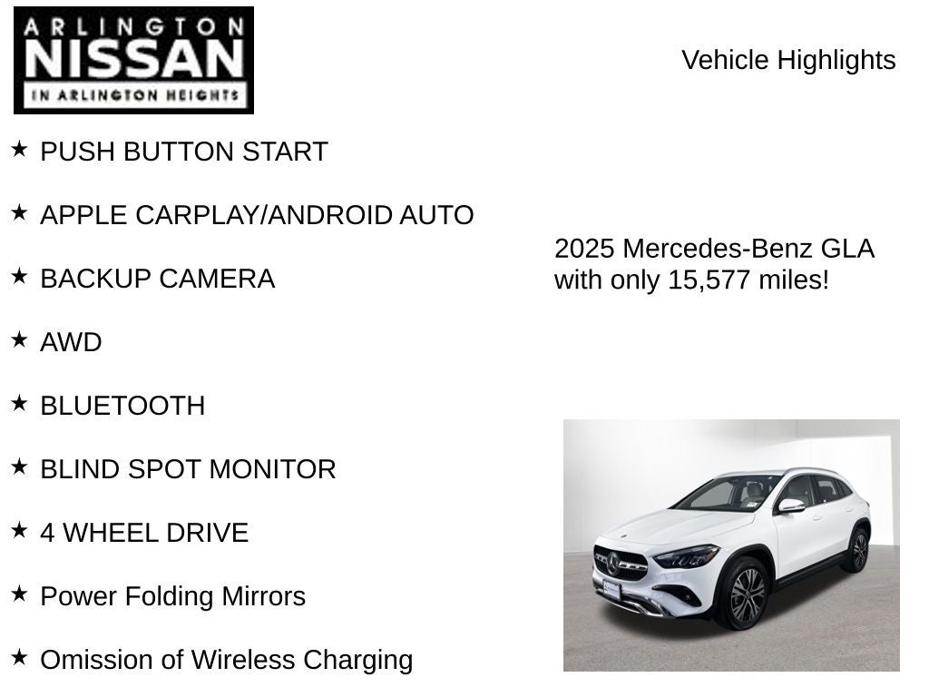 2025 Mercedes-Benz GLA GLA 250 4MATIC®