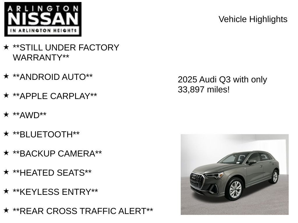 2025 Audi Q3 Premium S Line quattro
