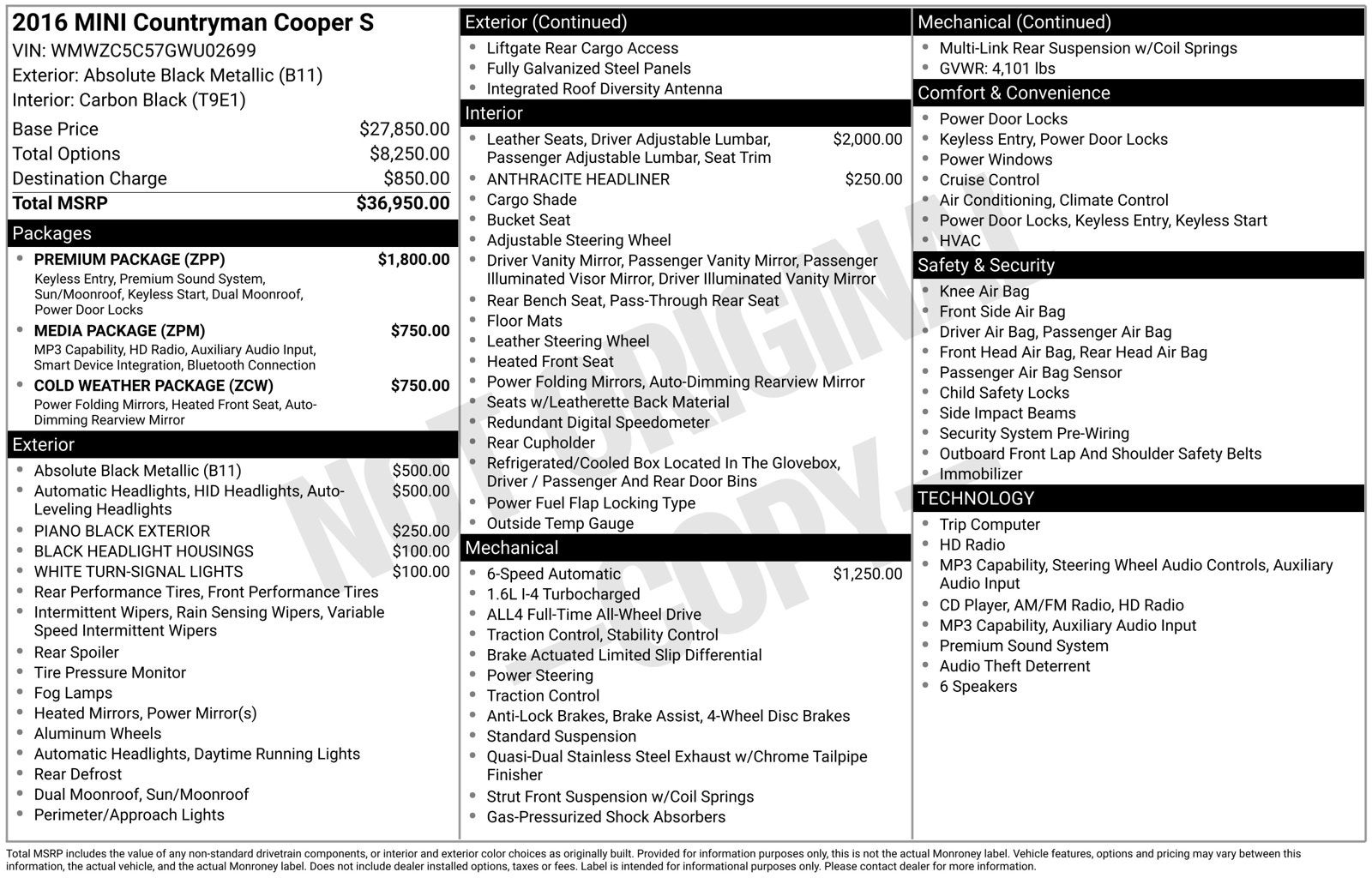 2016 MINI Cooper S Countryman Base