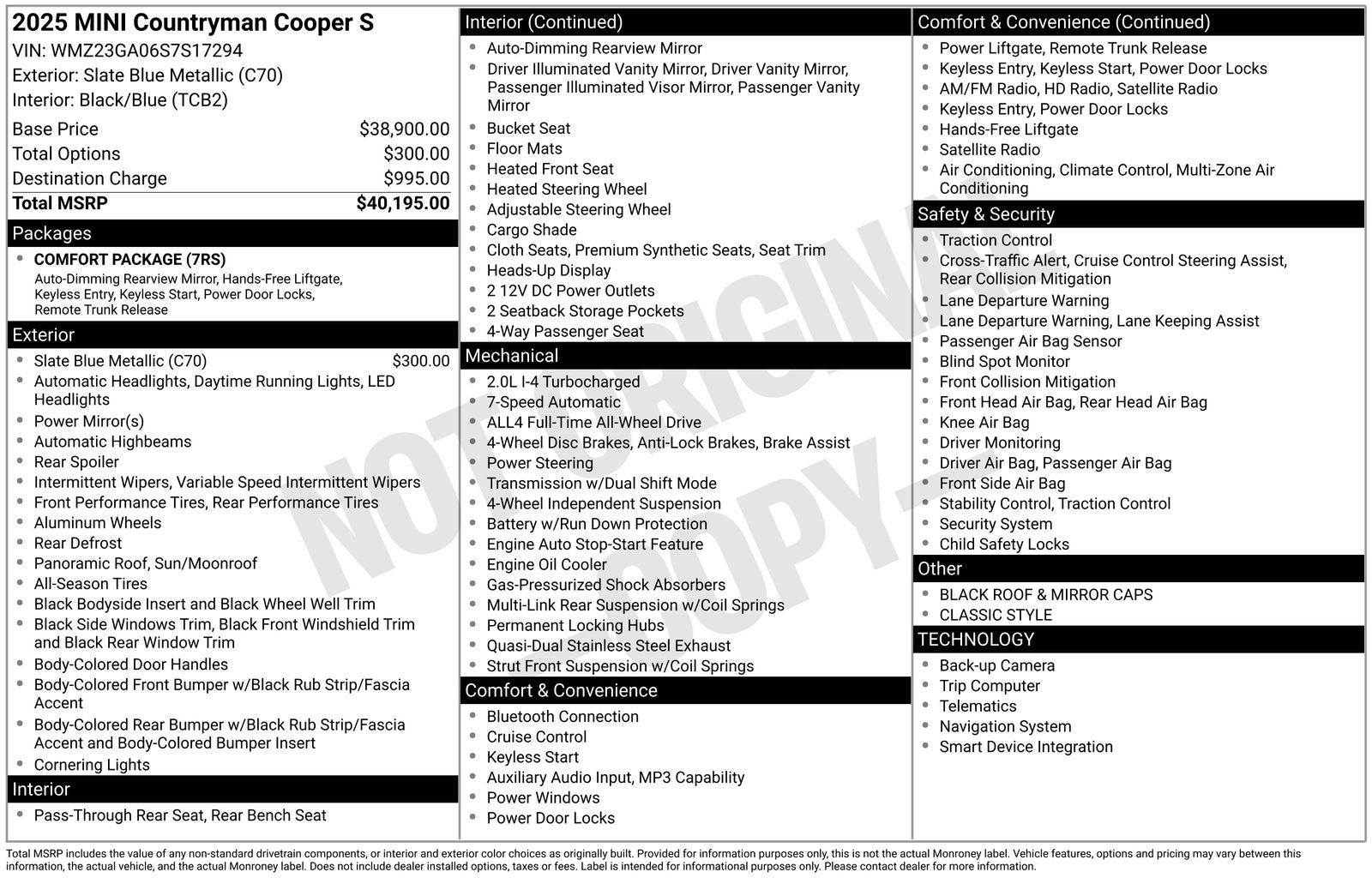 2025 MINI Countryman All4 Cooper S