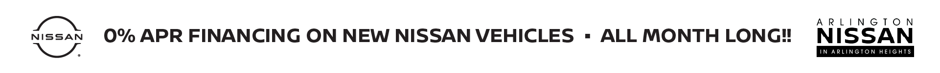0% APR financing on new Nissan vehicles