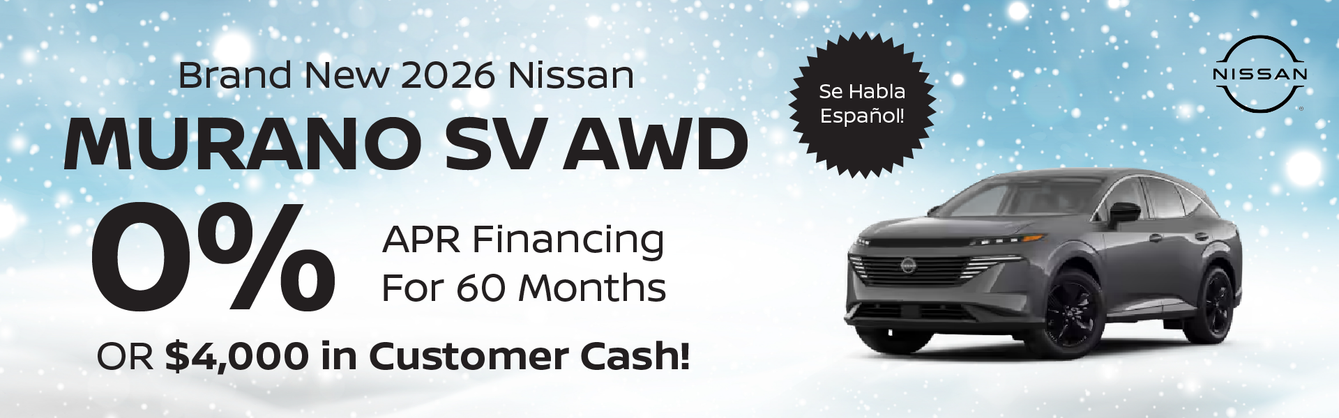 Brand New 2026 Nissan MURANO SV AWD