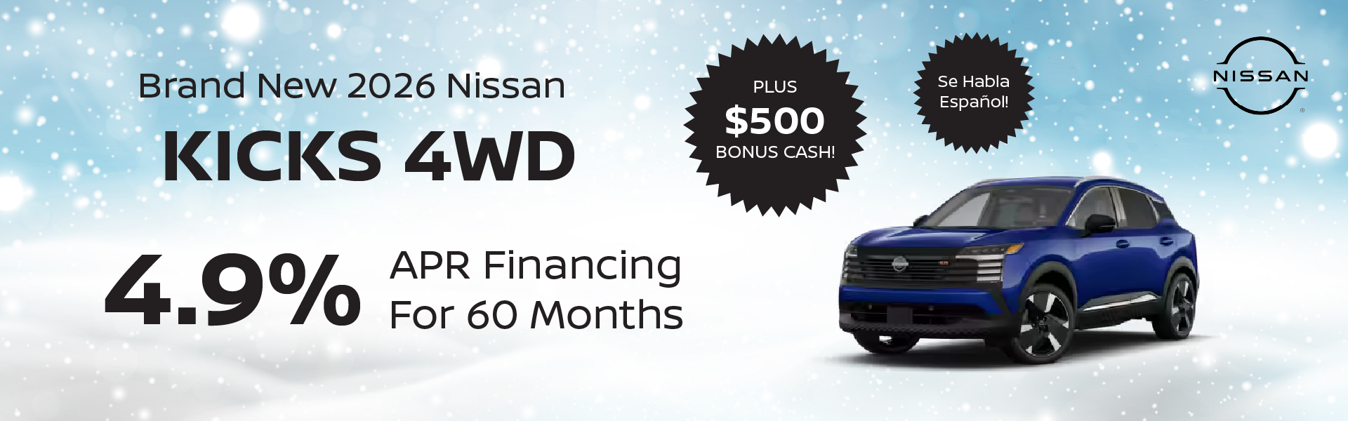 Brand New 2026 Nissan KICKS 4WD