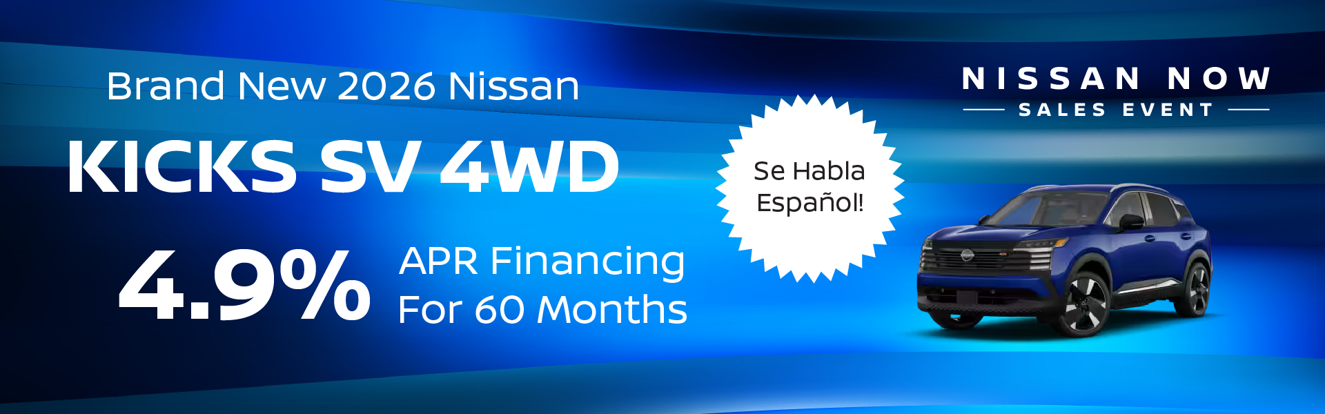 Brand New 2026 Nissan KICKS SV 4WD