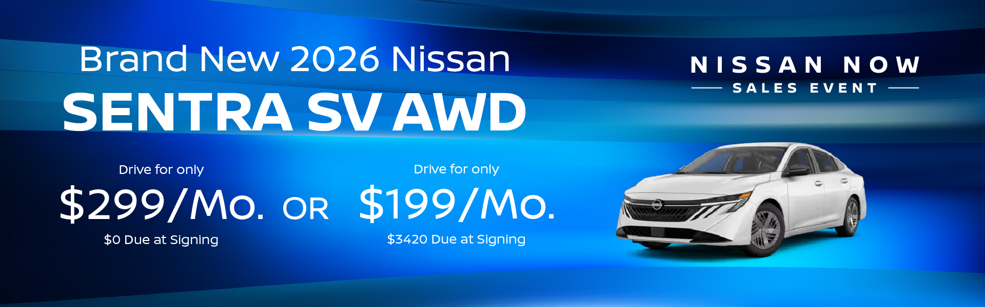 Brand New 2026 Nissan Sentra SV AWD