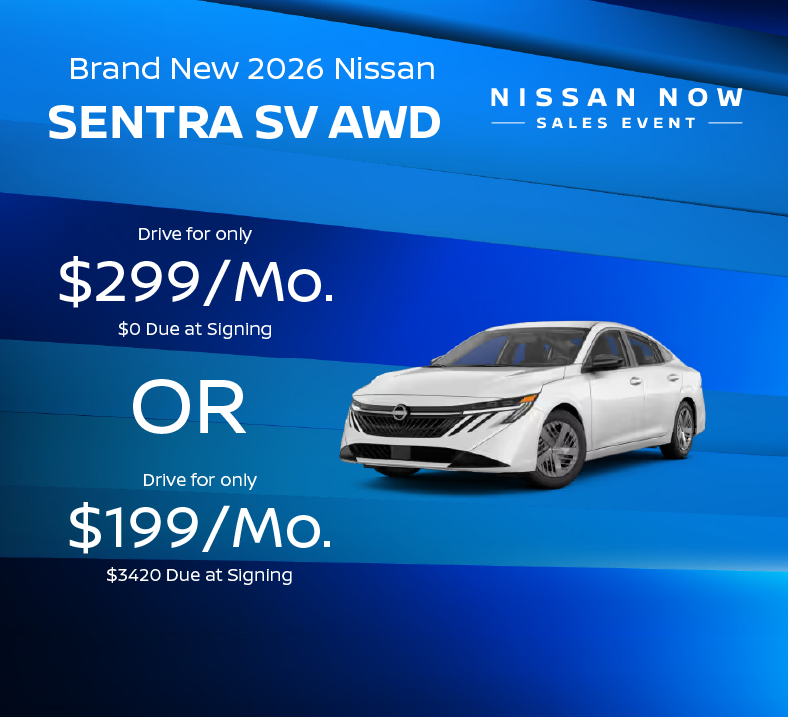Brand New 2026 Nissan Sentra SV AWD