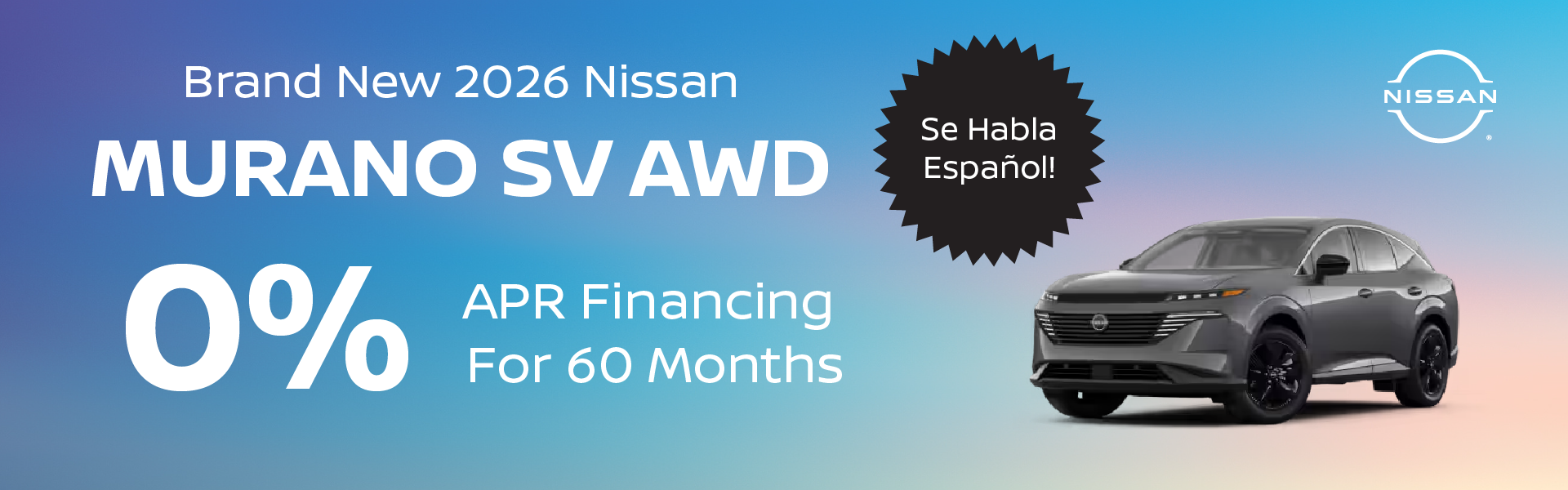 Brand New 2026 Nissan MURANO SV AWD