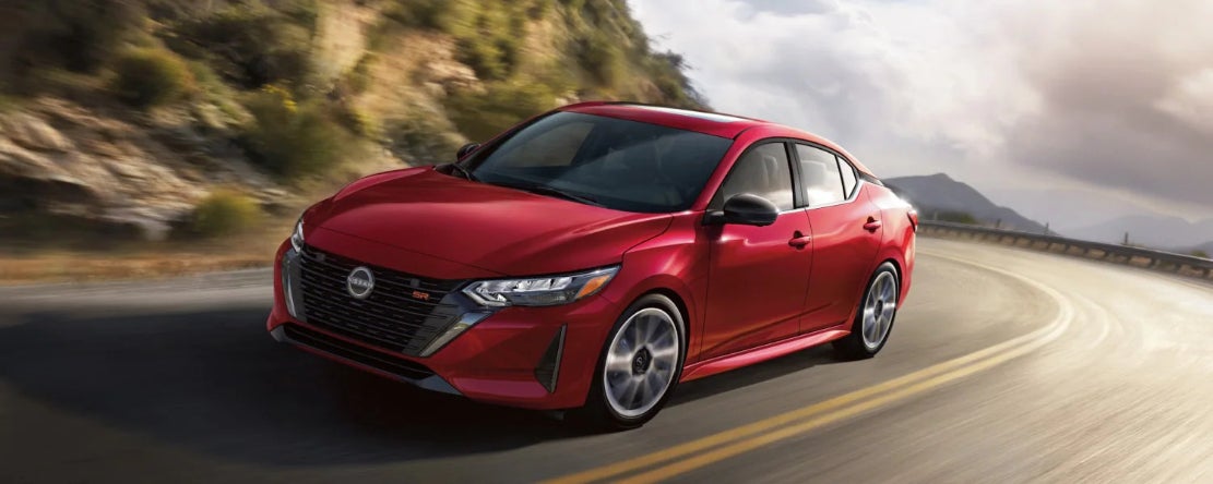 2025 Nissan Sentra on Highway Near Mountains