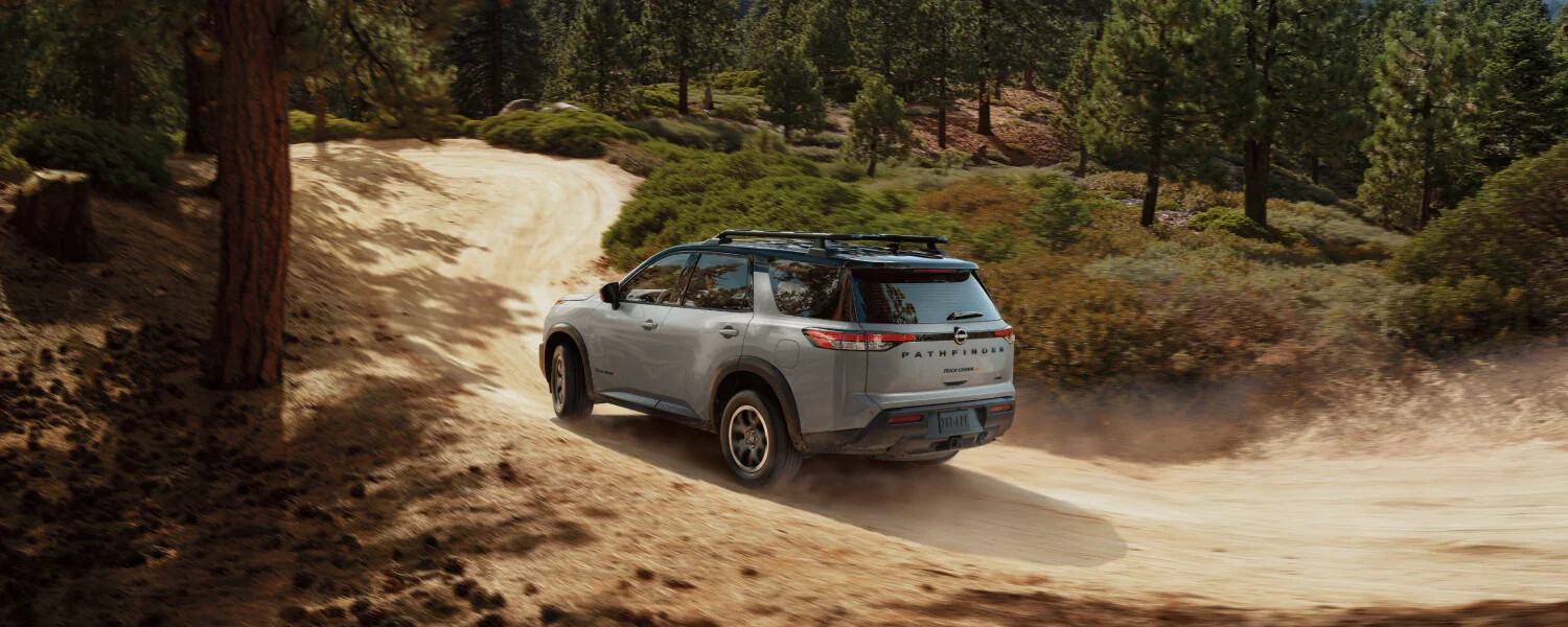 2025 Nissan Pathfinder Driving on Dirt Road