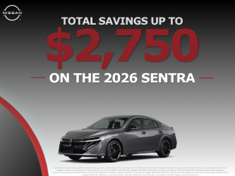 Total Savings up to $2,250 on 2026 Sentra 